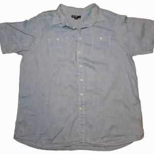 Cremieux Linen Button Down Short sleeve shirt, 2 chest pockets, sz 3XT